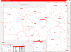 Fond-Du-Lac Red Line<br>Wall Map